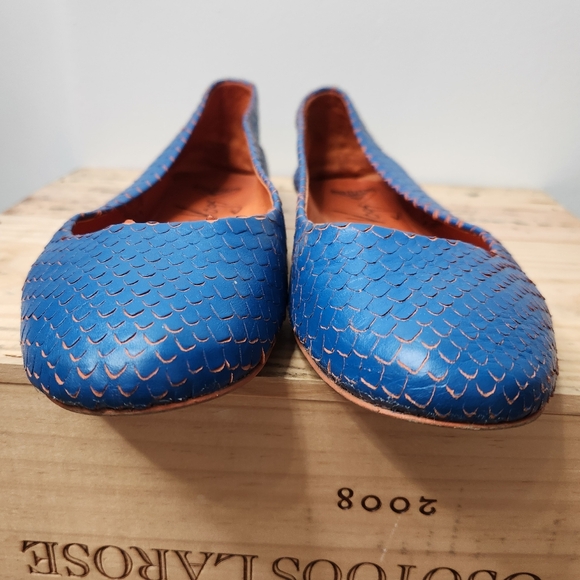 John Fluvoeg Travel Vogs Maui Blue Lightweight Tavel Flats Size 9.5 - Picture 6 of 13